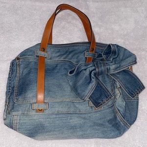 Red Valentino Denim Tote Bag